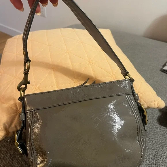 Vintage coach shoulder bag grey - Picture 7 of 7